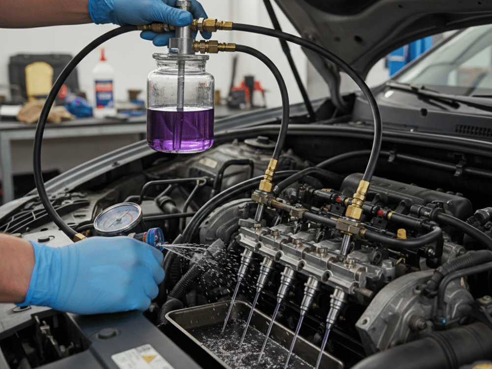 Pulizia iniettori benzina auto